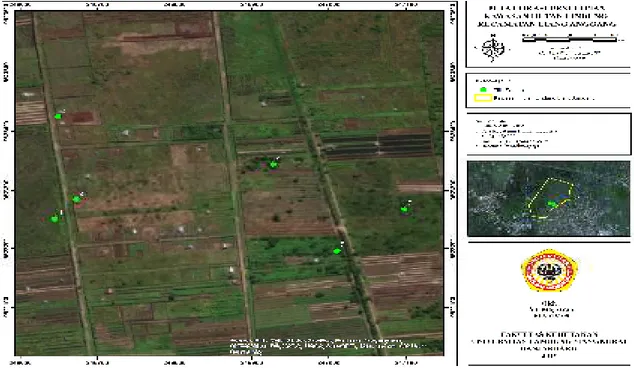 Gambar 3. Peta lokasi penelitian kawasan hutan lindung Kecamatan Liang Anggang 
