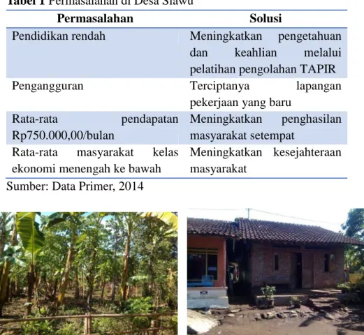 Tabel 1 Permasalahan di Desa Slawu 