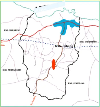 Gambar 2.1.  Peta Wilayah Kabupaten Subang 