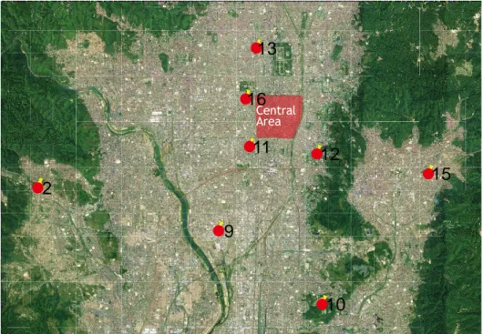 Gambar II.12 Titik-titik suburban berdasarkan data OSM 