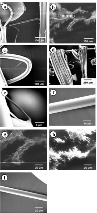Gambar 7 Citra SEM dari fiber yang diperoleh  dari  precursor PET pada suhu 400  o C 