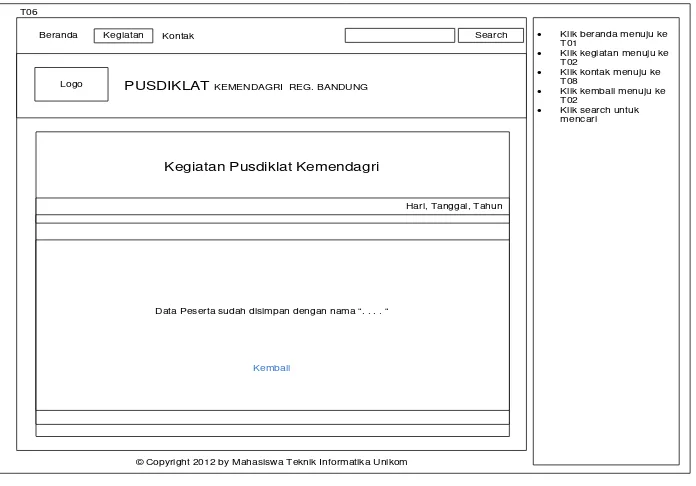 Gambar 5 Perancangan Halaman Pengisian Form Pendaftaran 