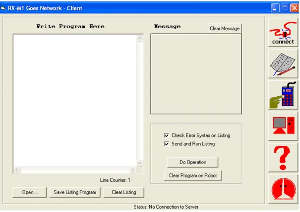 Gambar 3.3 Write program interface pada modul client 