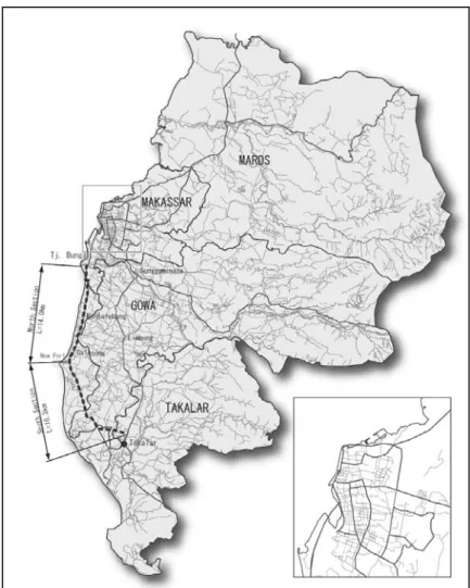 Gambar G-1.1 Peta Lokasi Jalan Tj. Bunga – Takalar  G-2  Konsep Pengembangan dan pemilihan Rute 