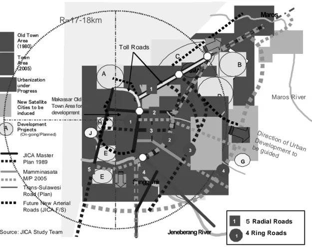 Gambar G-2.4 Sistem Jaringan Jalan Arteri Perkotaan untuk Wilayah Metropolitan  Mamminasata 