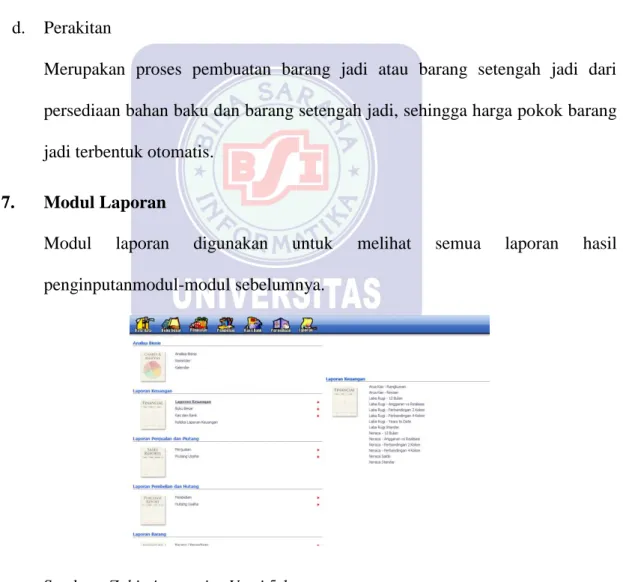 Gambar II.9  Modul Laporan 