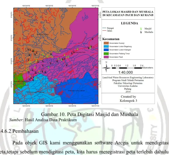 Gambar 10. Peta Digitasi Masjid dan Mushala