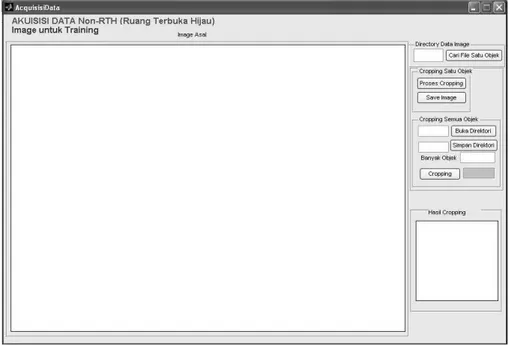 Gambar 4.1 Tampilan aplikasi akuisisi data image objek RTH dan non- non-RTH untuk training dan testing 