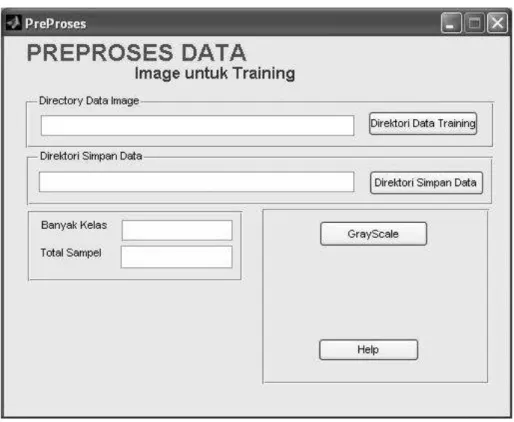 Gambar 4.2 Tampilan aplikasi preproses  image objek RTH dan non-RTH untuk  training 