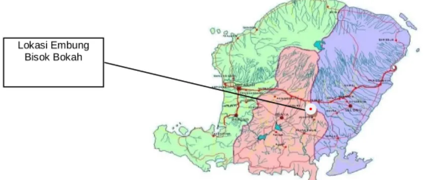 Gambar 1. Lokasi studi  Data dan bagan alir studi 