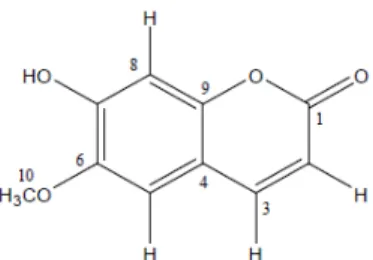 Gambar 3. Struktur kimia Skopoletin 