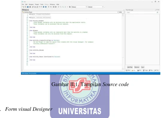 Gambar II.1. Tampilan Source code 