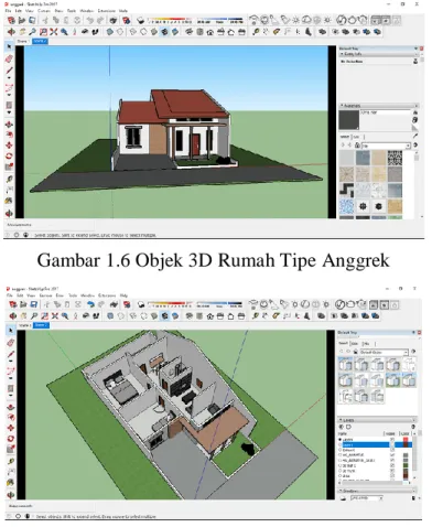 Gambar 1.6 Objek 3D Rumah Tipe Anggrek 