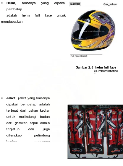 Gambar 2.8  helm full face (sumber:interne