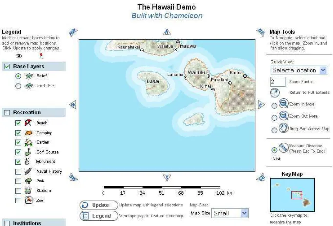 Figure 2.4. Chameleon Interface (http://chameleon.maptools.org) 