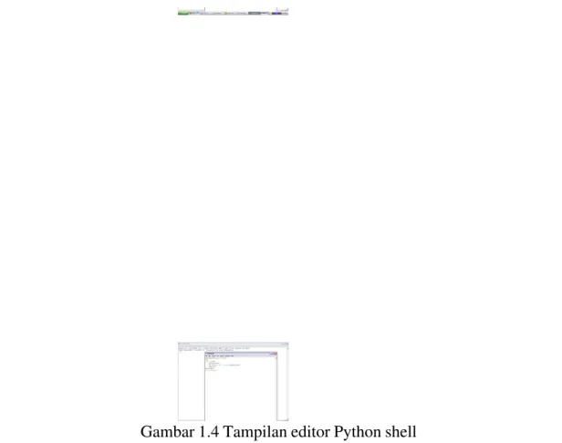 Gambar 1.5 Tampilan editor Python shell