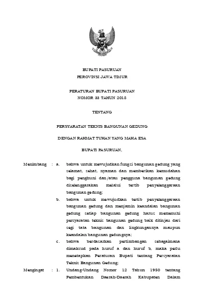 PERSYARATAN TEKNIS BANGUNAN GEDUNG - BUPATI PASURUAN PEROVINSI JAWA ...