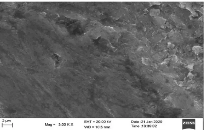 Gambar 4. Mikrograf dari paduan Al 6061, Penuaan buatan waktu 180  menit, temperatur  200  o C, pembesaran  3000X 
