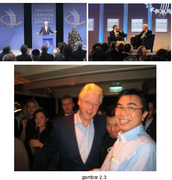 gambar 2.3 Atas : Bill Clinton dalam acara Clinton Global Innitiative. 