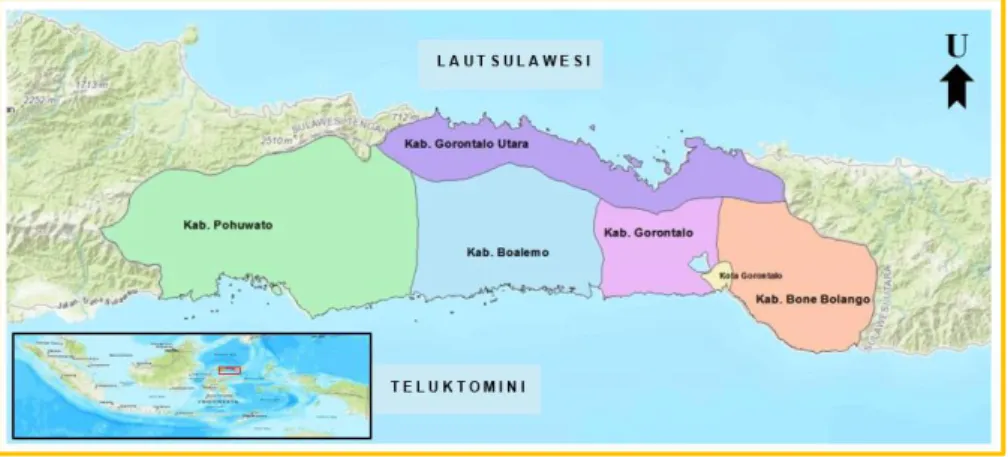 Gambar 3 Wilayah Provinsi Gorontalo 