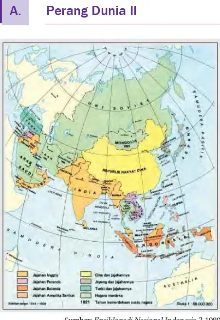Gambar 2.2Gambar 2.2Gambar 2.2 Peta politik Asia sebelum Perang Dunia II.Gambar 2.2Gambar 2.2