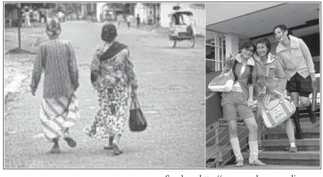 Gambar 5.1Gambar 5.1Gambar 5.1  Perubahan cara berpakaian pada zaman dahulu dengan sekarangGambar 5.1Gambar 5.1