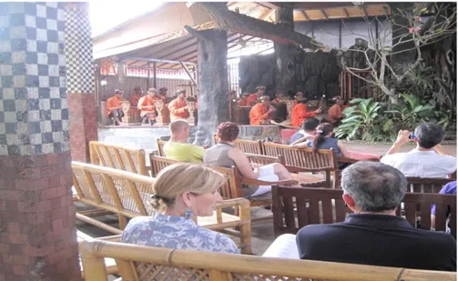 Gambar  3  :  Wisatawan  mulai  sepi  berkunjung    di  salah  satu  tempat  pertunjukan  wisata  di  Denpasar 