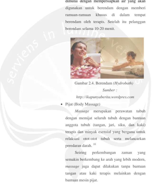 Gambar 2.4. Berendam (Hydrobath)  Sumber : 