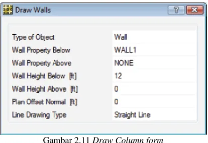 Gambar 2.11 Draw Column form 