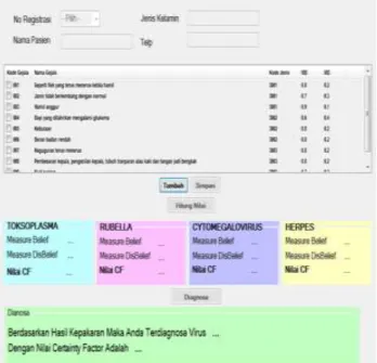 Gambar 2 Tampilan Menu Utama  c.  Form Input Data Pasien 