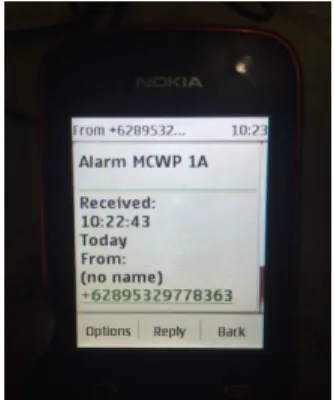 Gambar 10. SMS Notifikasi 