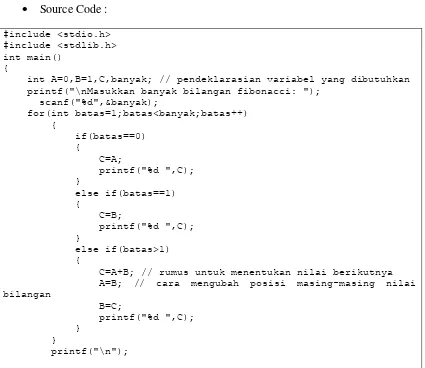 Tabel 1. Source Code Program 