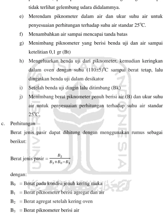 Tabel 4.2 Hasil Pengujian Berat Jenis dan Penyerapan Air Agregat Halus 