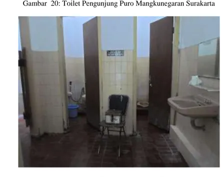 Gambar  20: Toilet Pengunjung Puro Mangkunegaran Surakarta 