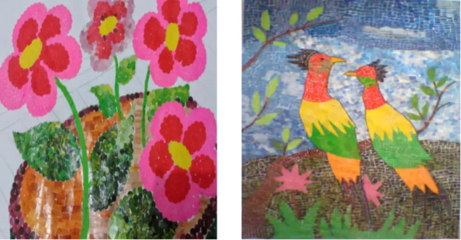 Gambar 1 : Hasil karya seni mozaik 