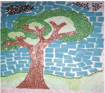 Gambar 18 : Hasil karya seni mozaik. 