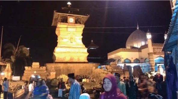 Gambar 2. Foto Suasana di Sekitar Situs Masjid Menara Kudus Pada Waktu Malam Hari