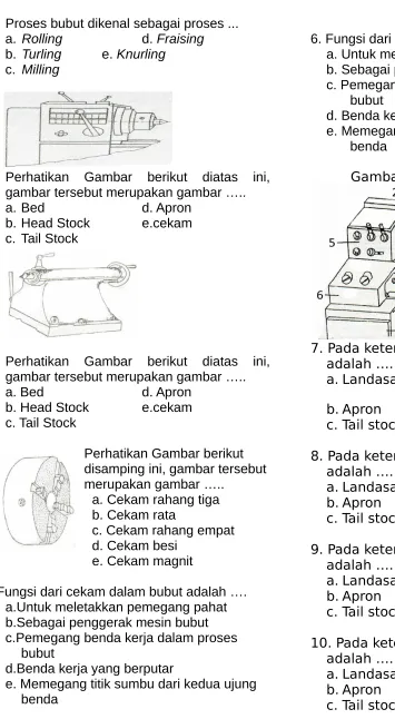 Gambar soal Nomor 11 s/d 16