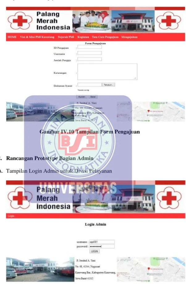 Gambar IV.10 Tampilan Form Pengajuan 