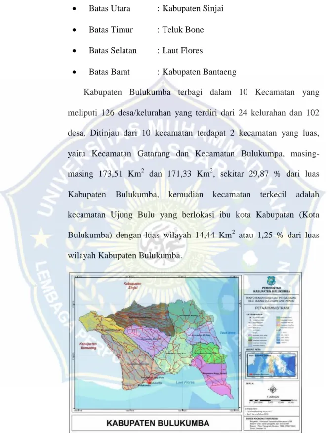 Gambar 4.1 Peta Kabupaten Bulukumba  Sumber : https://bulukumbakab.go.id/peta-bulukumba  