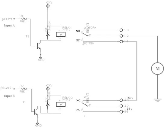 Gambar 2.9 Skematik Rangkaian Driver Motor  (Sumber : Muzakki, 2015, Bengkel Elektronika,) 