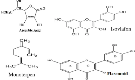 Gambar 2.3 Berbagai senyawa antioksidan (Winarsi, 2007)  Isovlafon 