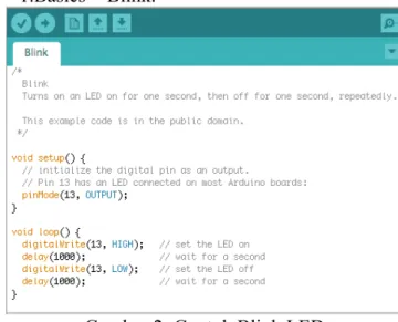 Gambar 2: Contoh Blink LED