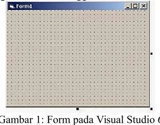 Gambar 1: Form pada Visual Studio 6