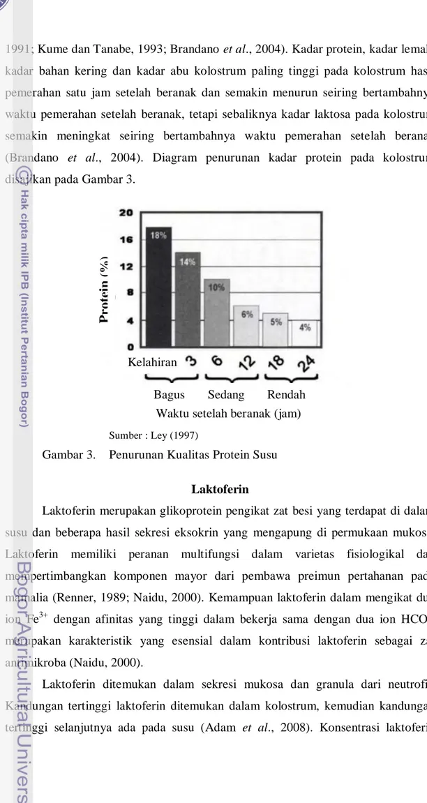 Gambar 3.   Penurunan Kualitas Protein Susu 