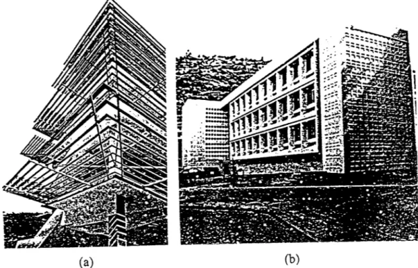 Gambar 2.3. Penggunaan Sun Screen (a) maupun Sun Shading (b) pada Bangunan.