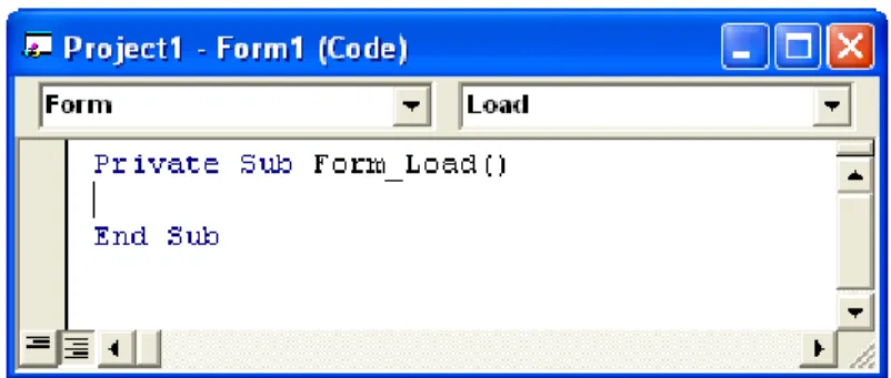 Gambar 2.9 Tampilan Menu Visual Basic 