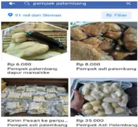 Gambar 3. Aneka Pempek Palembang  Sumber: Facebook, diakses pada 8 Juli 2019 