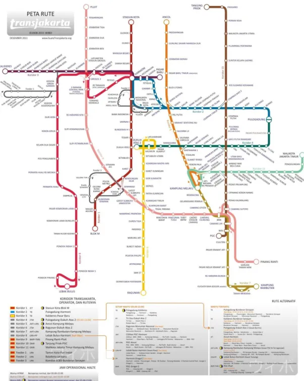 Gambar 2.1 Rute TransJakarta. 