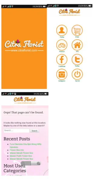 Gambar 2. 4 tampilan userinterface Citra Florist 